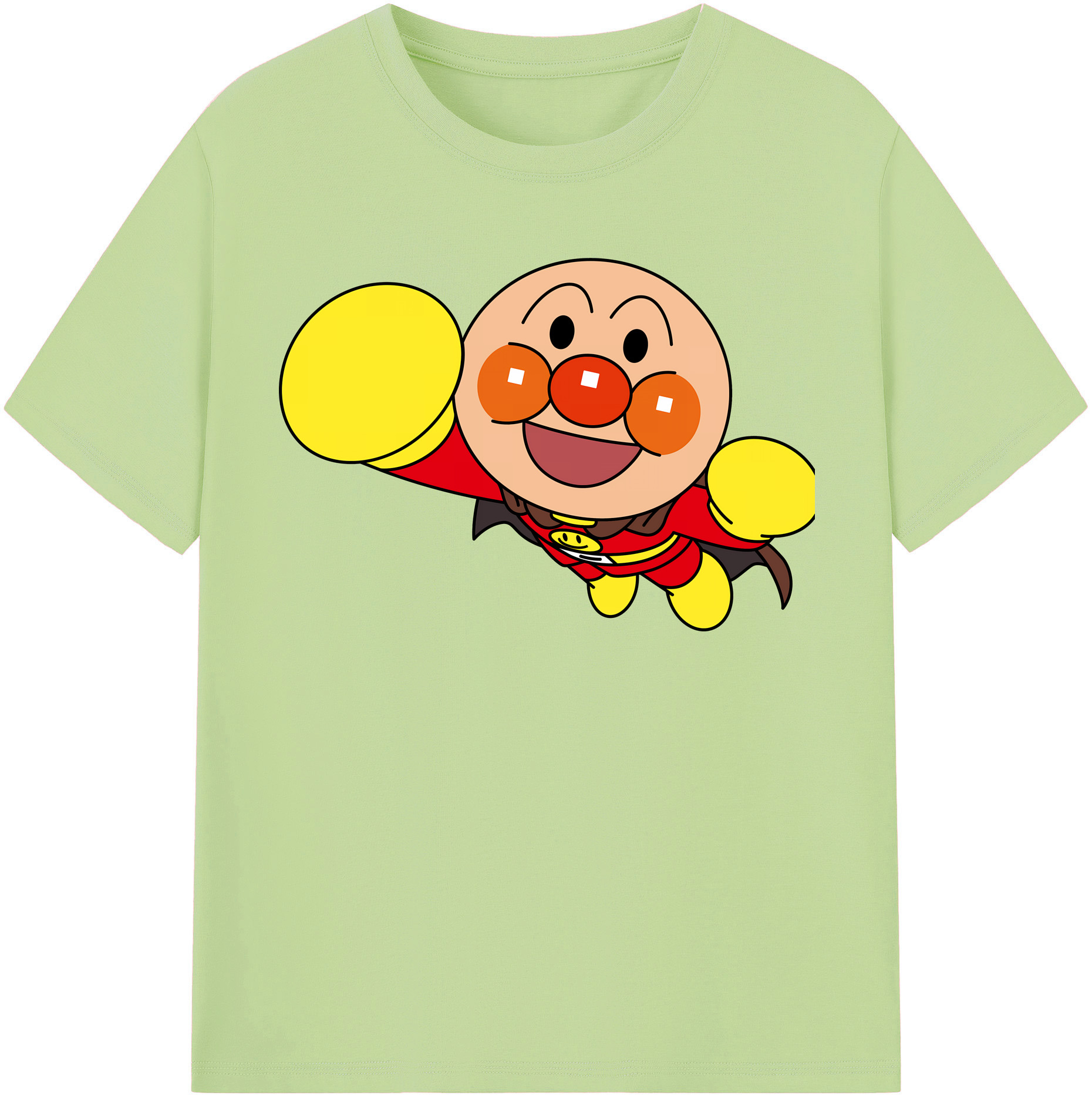（画像用） アンパンマン Anpanman 綿100％半袖Tシャツ（フロントプリント）